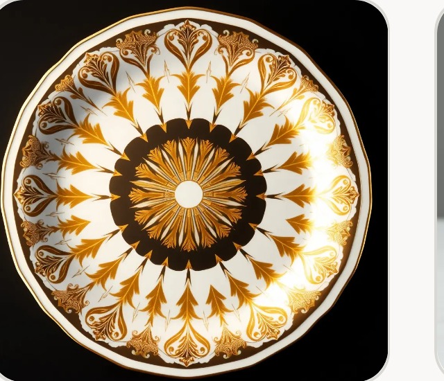 Gold-plated rim porcelain 4